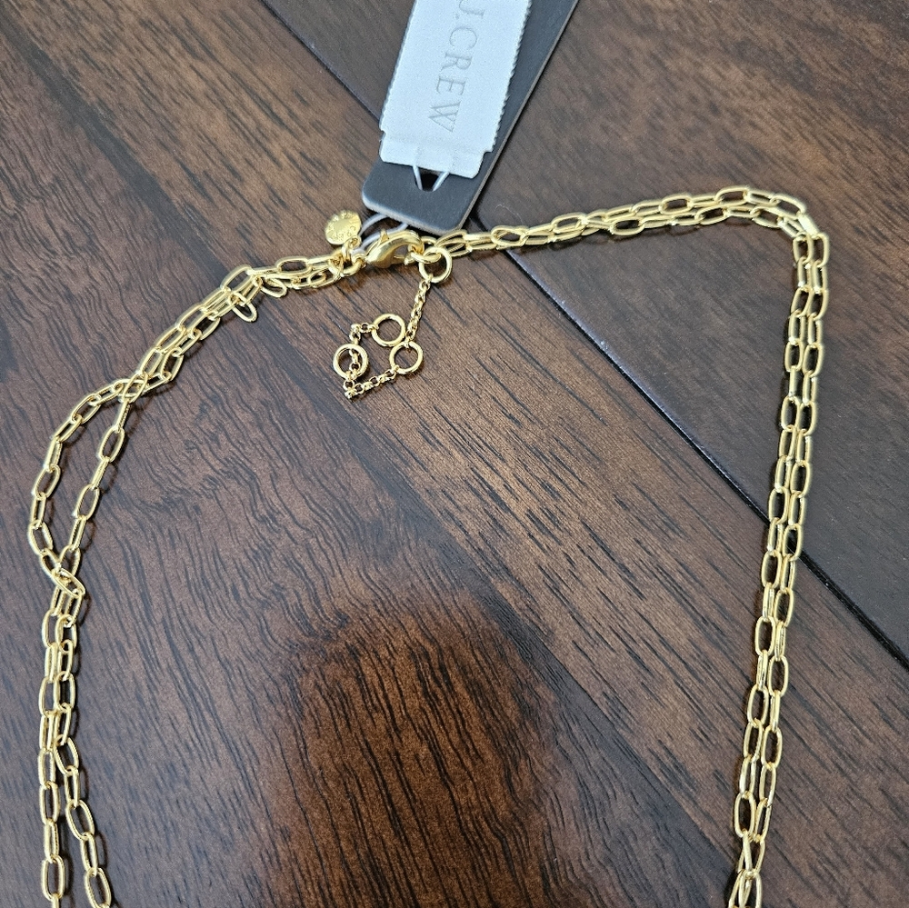J.Crew Layered Pearl Pendant Necklace, Gold/ White - Picture 7 of 8